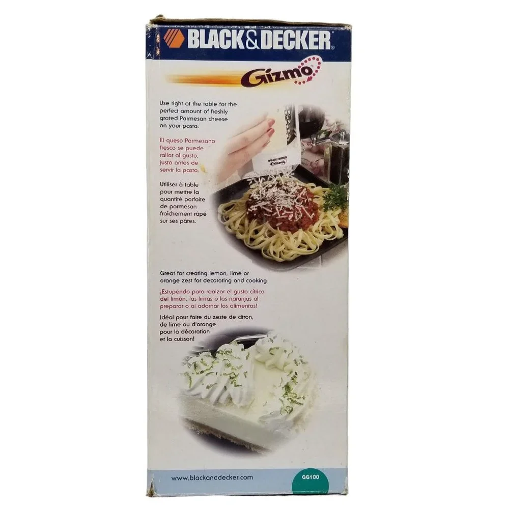 Black Decker Gizmo Automatic Grater GG100 White Cordless